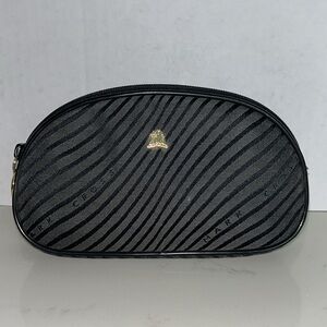 Vintage Mark Cross small black cosmetic bag